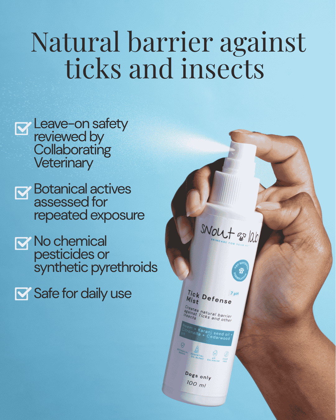 Tick defence mist