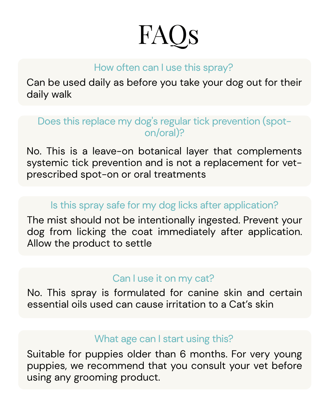 Tick defence mist